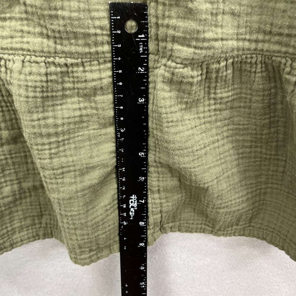 Universal Thread Tiered Maxi Dress Womens Medium Green Gauze Hippie Boho Prairie - Picture 11 of 14